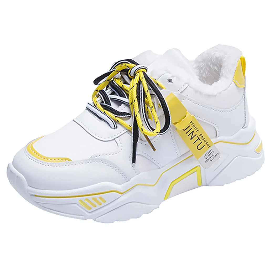 Женские массивные кроссовки на платформе 5 см; повседневная обувь из ...