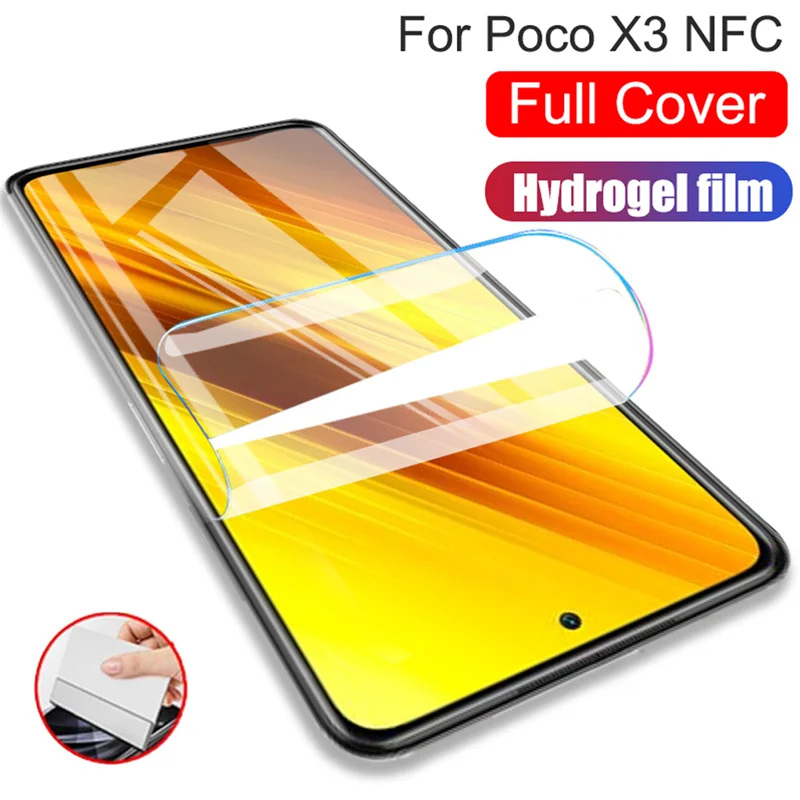 Pellicola Per Xiaomi Poco X3 Nfc Pellicola Salvaschermo Full Cover Nano New Hydrogel Film Con Strumenti Non In Vetro Senza Bolle