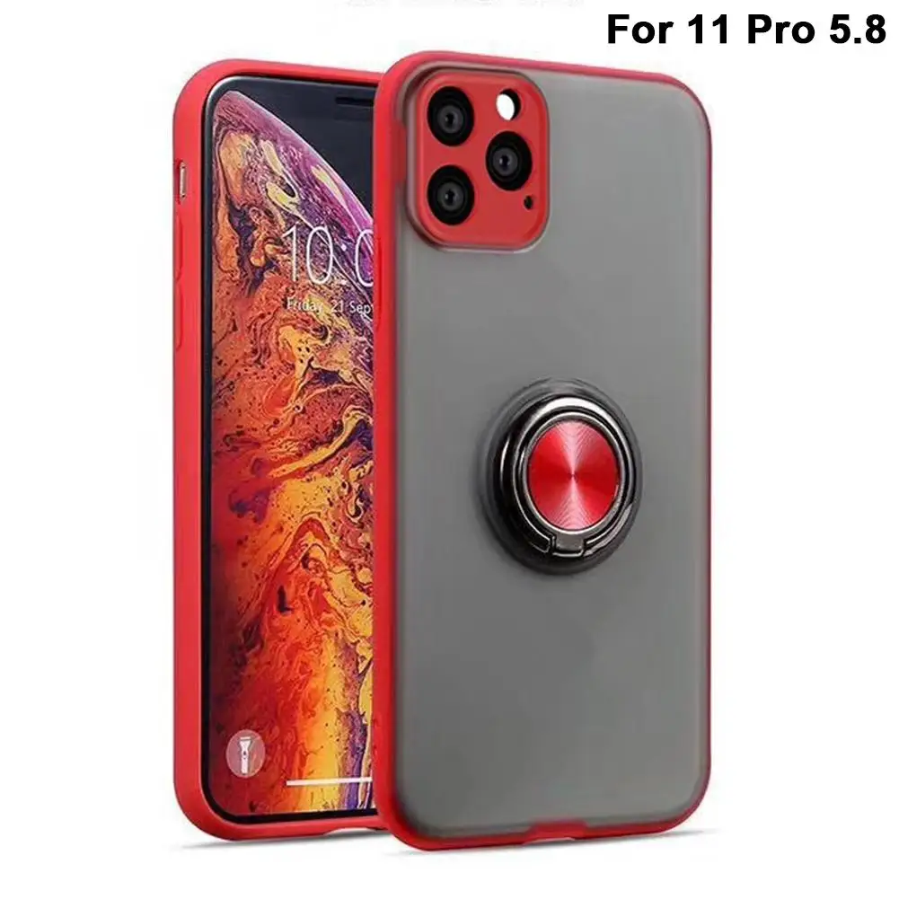 Высококачественный матовый Силиконовый чехол для телефона iPhone 11 iPhone Pro максимальный Чехол-держатель - Цвет: 06