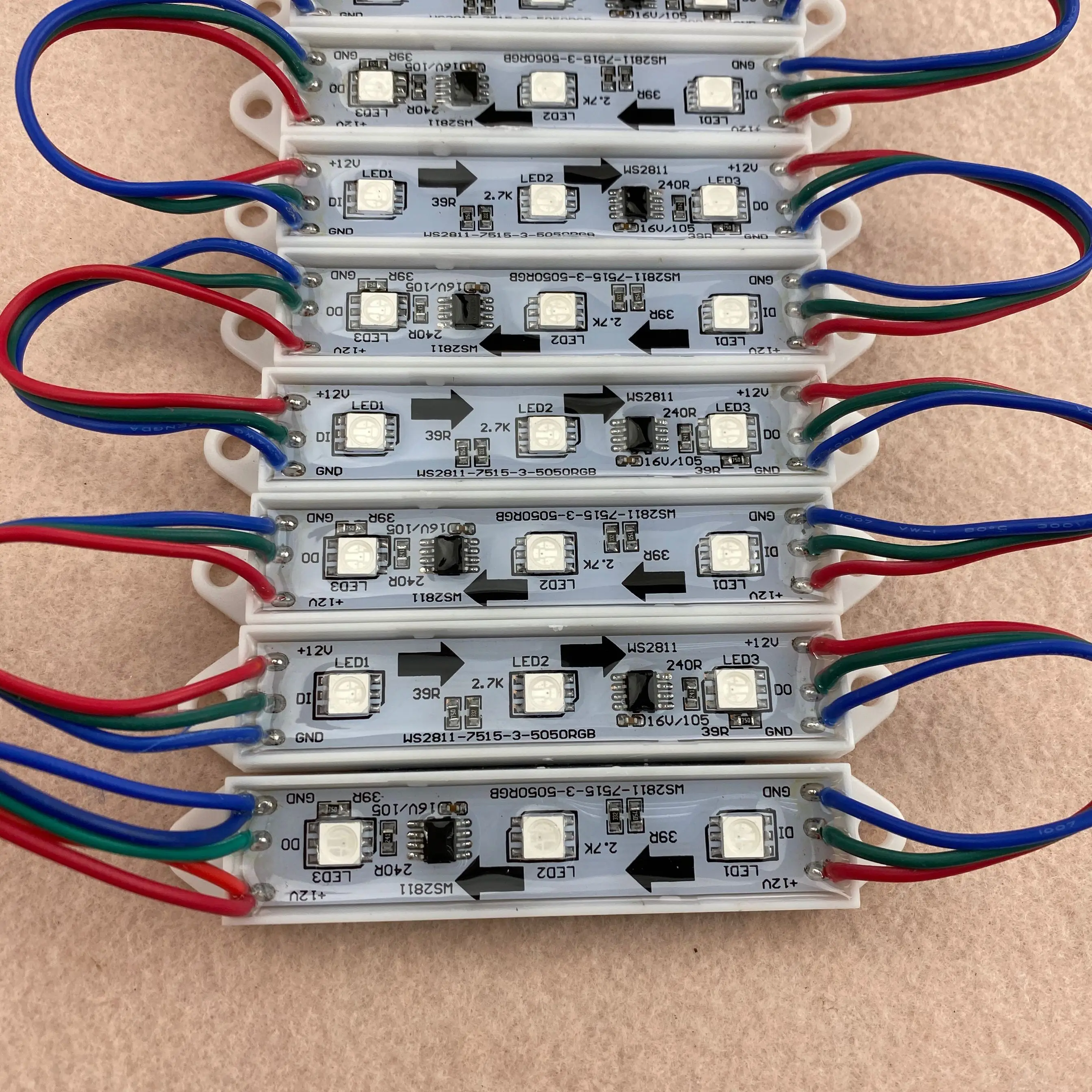 Акция! 20 шт/шнур DC12V WS2811 СВЕТОДИОДНЫЙ полноцветный пиксельный модуль IP68 0 72 Вт|module