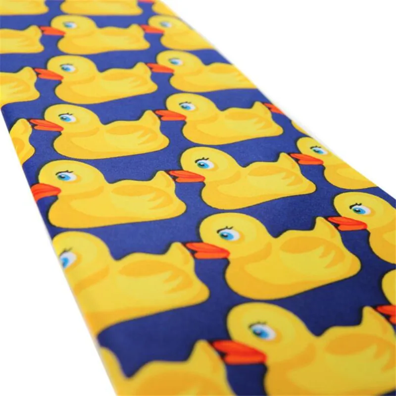 Movie How I Met Your Mother HIMYM Barney Yellow Duck Tie Costumes Accessories Funny Cartoon Tie
