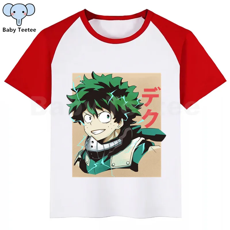 My Hero Academy Boku No Hero Academy/Детская летняя забавная футболка для мальчиков и девочек детская футболка с принтом модная повседневная одежда для малышей