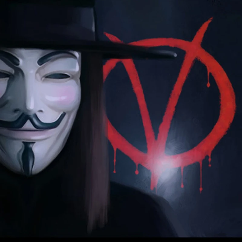 Анонимные костюмы с масками Vendetta Face косплей для модной вечеринки Стильные