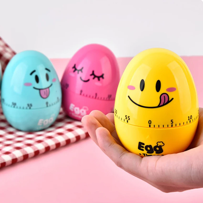 1Pc Egg Shaped Kitchen Timer 60 Minutes Digital Time Reminder With Scale, Kitchen Cooking Countdown Timers Clock Time Manager
