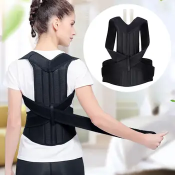 

Adjustable Humpback Posture Corrector Adult Spine Back Fixing Band Correct Belt (Black)