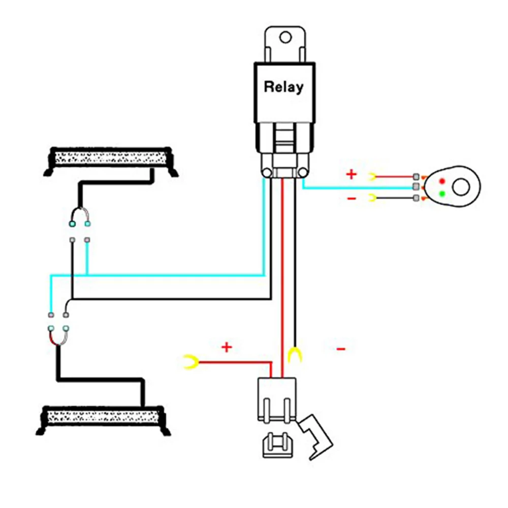 12V автомобильное проводное реле Жгут Комплект для внедорожного светодиодный рабочий свет с переключателем оптом