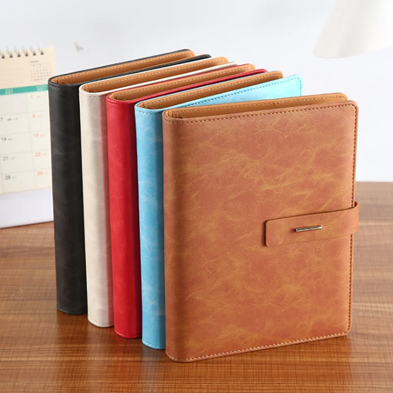 

Business loose-leaf notebook pu creative buckle notebook a5 detachable leather diary book cover waterproof