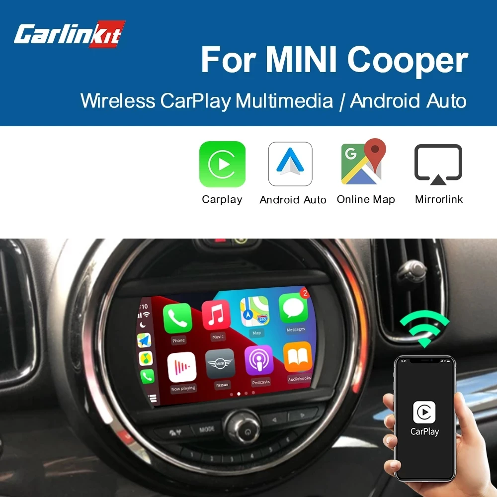 Carlinkit Android Auto Multimídia com Espelho Sem Fio, EVO YouTube