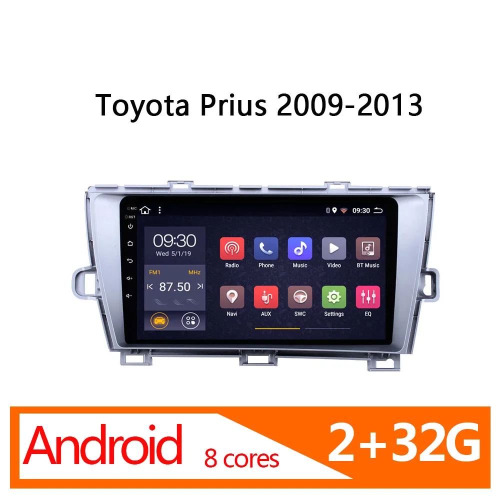 android 2 32G 8 core car radio for Toyota Prius 2009 2010 2011 2012 2013 central multimidia auto 1 din dvd automotivo atoto | Автомобили и