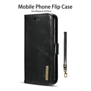 

DG.MING Genuine Leather Flip Type Detachable Mobile Phone Protective Cover Back Case With Inner Card Slot Anti-dirt Dust-proof