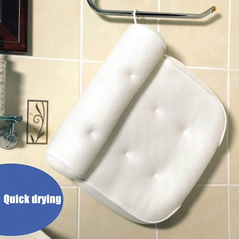 Новая спа-подушка для ванны подушка для шеи поддержка спины Пена Комфорт Ванна 6 присосок с крючками SF66