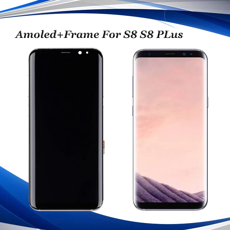 Для Samsung S8 LCD для G950 G950U G950F Plus G955 G955F дисплей сенсорный экран дигитайзер сборка с