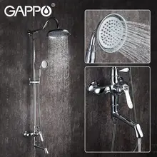 GAPPO Bath Shower Faucet Rainfall Shower Head Hand Shower Sprayer Bathroom Shower System Set Water Tap Mixer Torneira