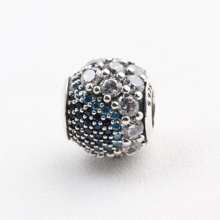 

Authentic 925 Sterling Silver Creative Fashion Sea Blue Crab String Beads Fit Original Pandora Bracelet For Women Diy Jewelry