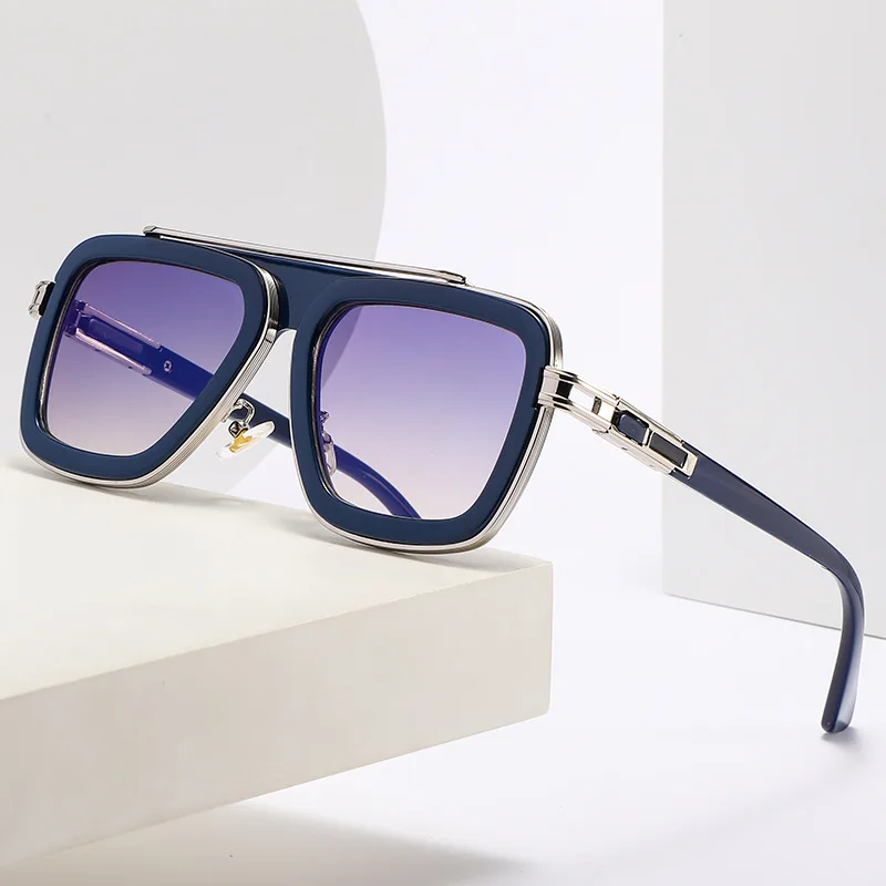 

Emosnia 2022 Classic Punk Gradient Sunglasses Vintage Cool Mach Men Fashion Square Brand Design Sun Glasses Oculos De Sol