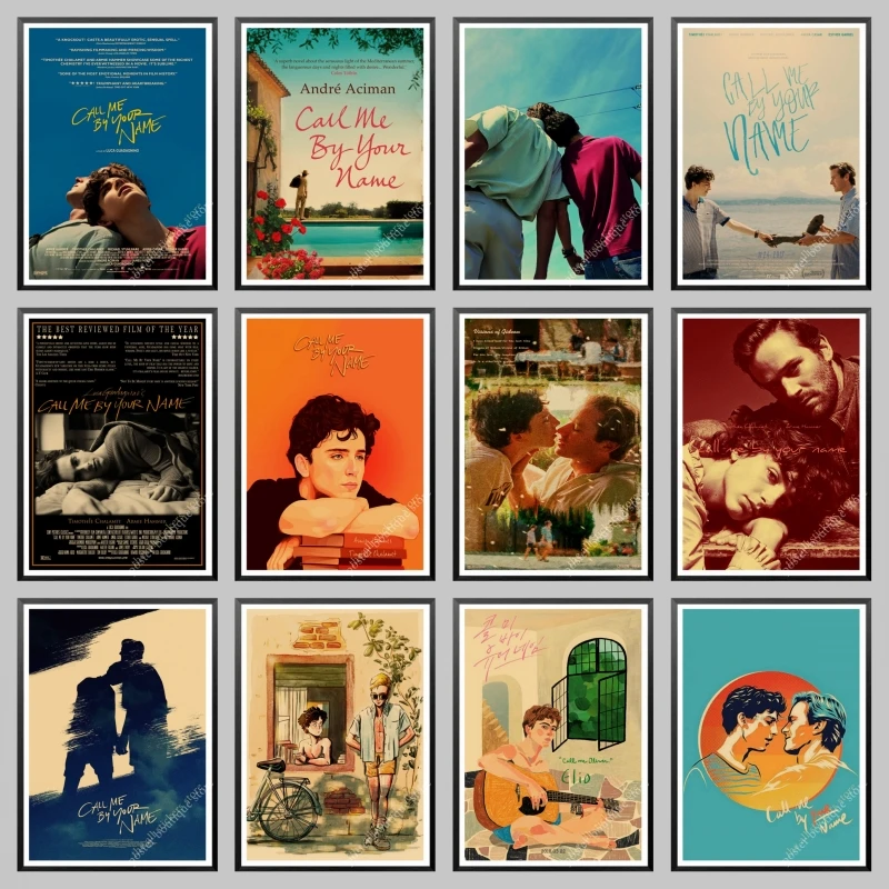 Movie Call Me By Your Name Olive Elio Retro Poster Vintage Poster Wall Decor For Home Bar Cafe Interior Painting Wall Stickers