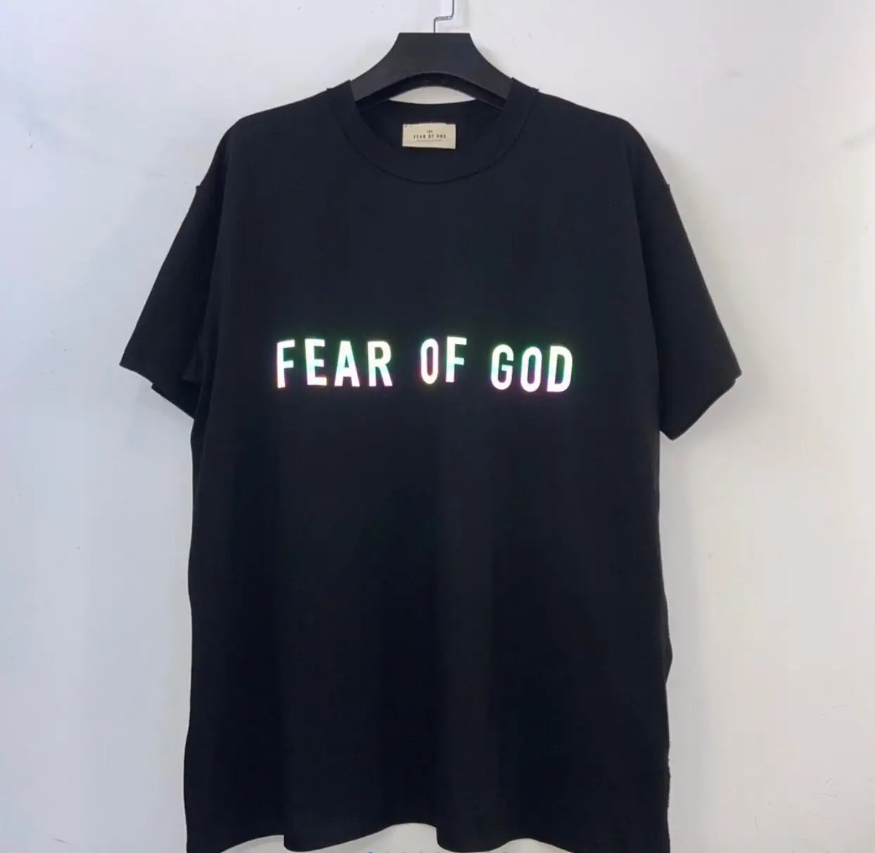 FEAR OF GOD 2021 Explosion Letter Printed Men's and Women's Short Sleeve T-Shirt Round Neck Pure Cotton tshirt | Мужская одежда