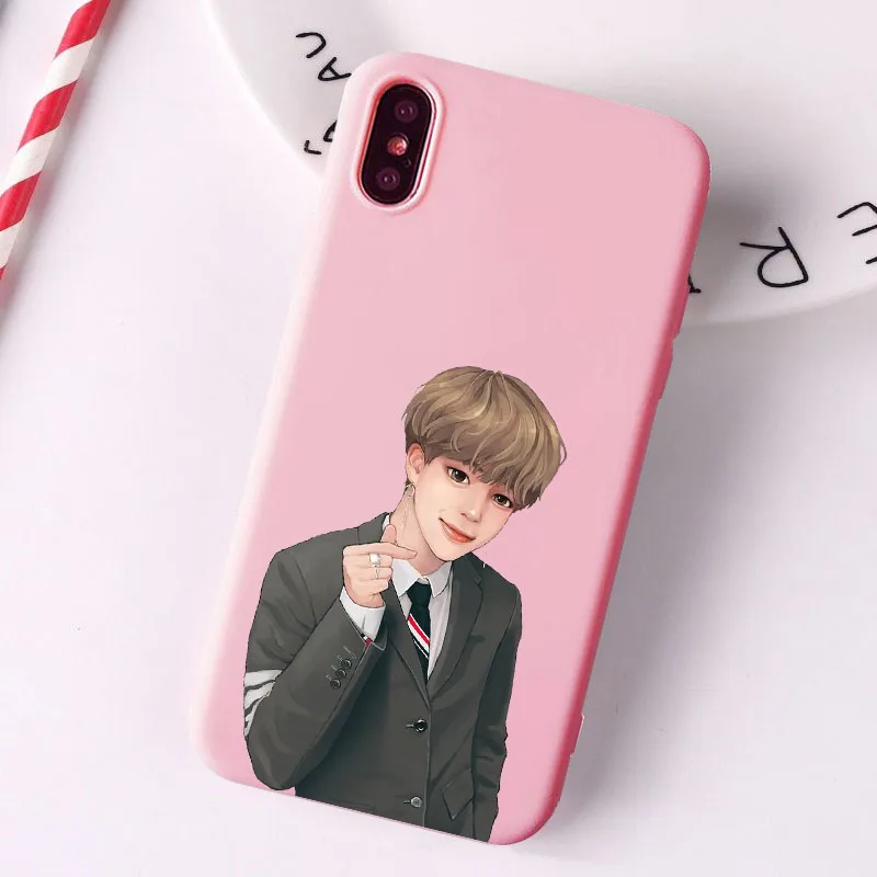 TPU Модные монста х KPOP мальчик Группа крышка розовый мягкий термополиуретановый силиконовый чехол для iPhone X XR XS Max 11 11Pro 11» бетонный завод фотокамеры мгновенного действия 8 7 6 Plus - Цвет: TPU
