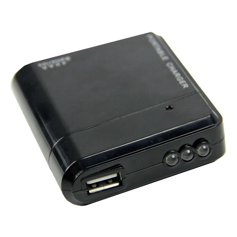 FFYY-Black 4X AA батарея Портативное аварийное зарядное устройство USB для сотового телефона