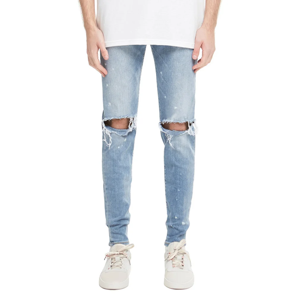 

2019 Ripped Destroyed Hip Hop Jeans Men Jeans Y1906