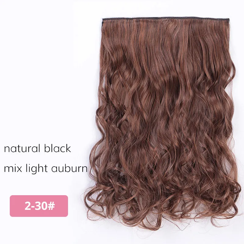 D1010-2-30 AISI BEAUTY, длинные прямые волосы на заколках, 1 шт., синтетические волосы для наращивания, 5 клипс, накладные волосы блонд, коричневые, черные волосы для женщин - Цвет: D1010-2-30