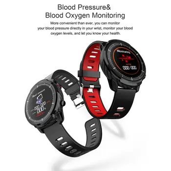 

Monitor 1.3in IP68 Waterproof Full Screen Touch Heart Rate Blood Pressure Sports Smart Watch Fitness Bracelet Wristband tracker