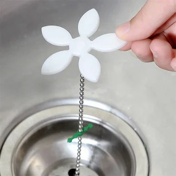 

Hair Catcher Bathtub Chain Cleaner Clog Removal Strainer For Shower Drains 10PCS Anti-blocking Small and durable