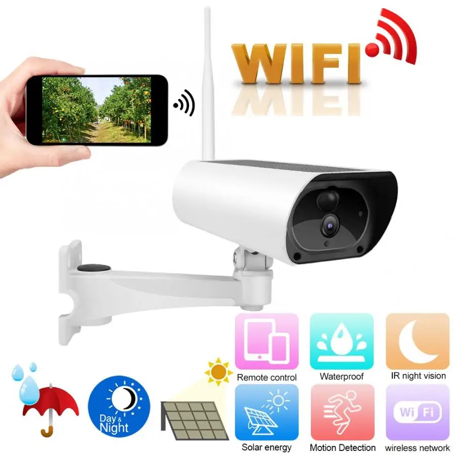 Алюминиевый сплав Солнечная микро камера 1080P наружная 4 X Zoom Беспроводная wifi Солнечная водонепроницаемая IP камера обнаружения движения для ONVIF