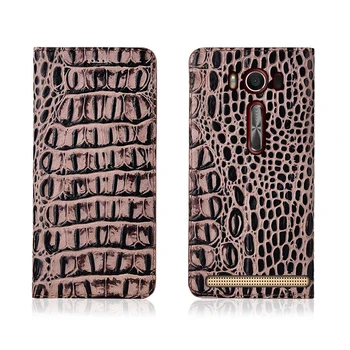 

Crocodile pattern genuine leather magnet case card slot for Asus Zenfone 2 Laser ZE550KL/Zenfone 2 Laser ZE601KL phone bag funda
