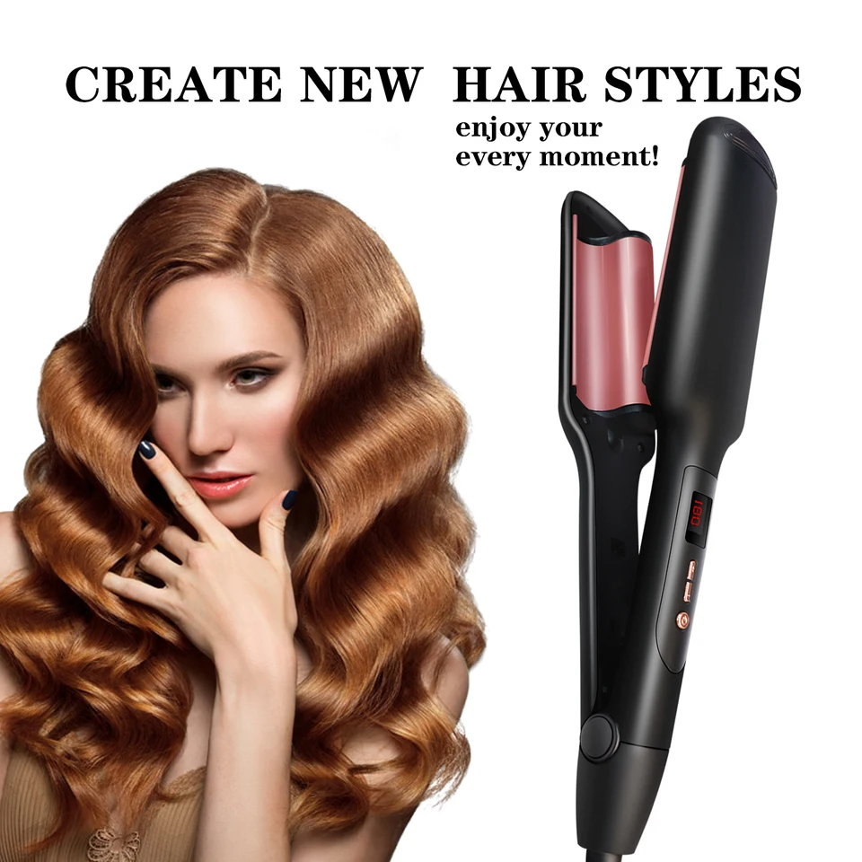 Curling Tongs Wand Deep Waver For Beachy Waves Professional