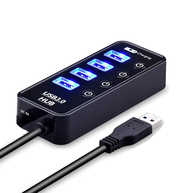 USB 3,0 концентратор 4/7 портов высокоскоростная Высококачественная стойка для зарядки Multipe USB децис концентратор для ПК ноутбука адаптер концентратор USB 3,0