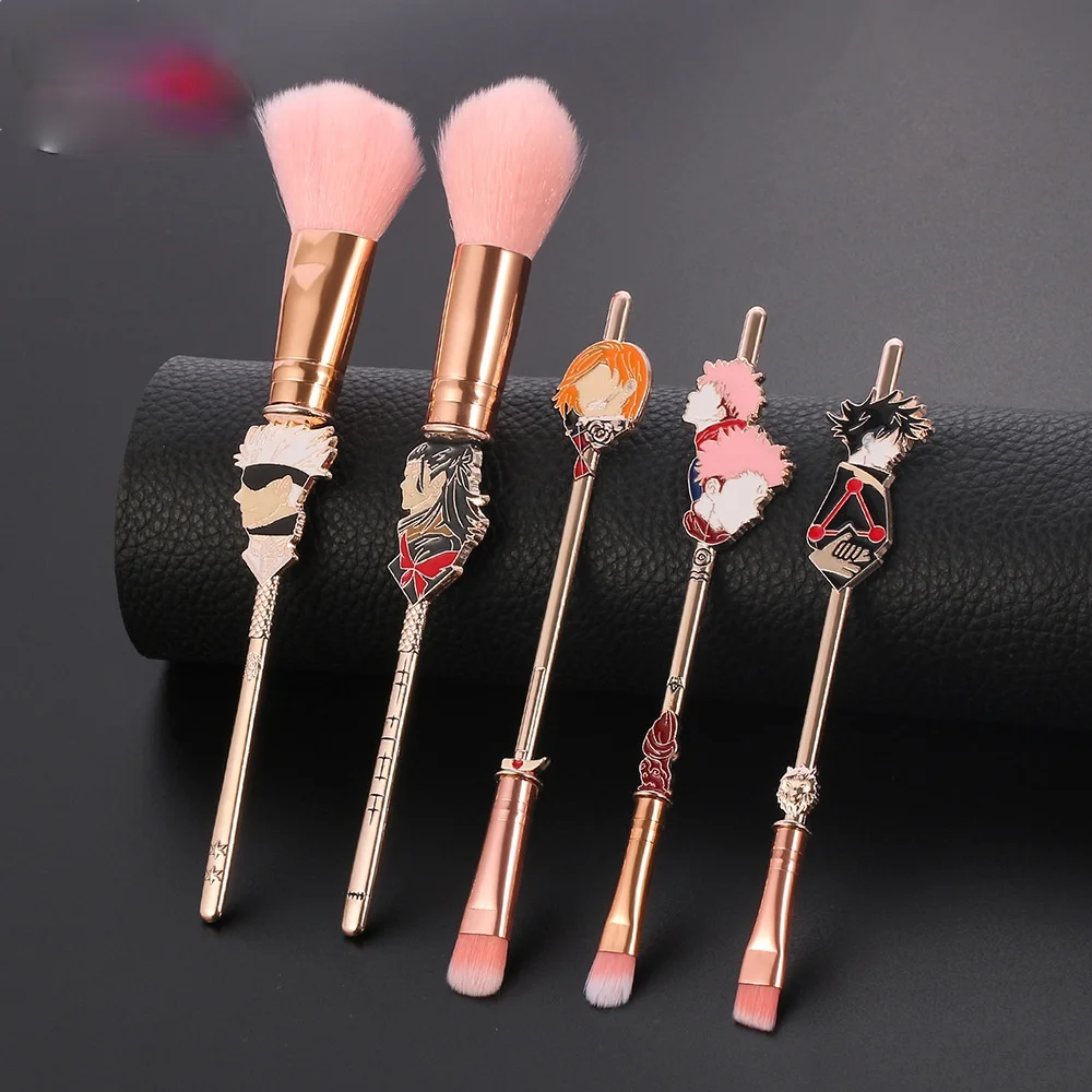 Hot Japan Anime Jujutsu Kaisen Makeup Brushes Tool Set 10pcs Cosmetic Powder Blush Eye Shadow Blending Eyebrow Brush Maquiagem |