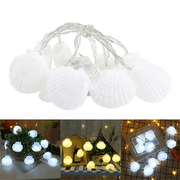 

Shell Shaped LED Fairy Lights Battery Powered Light For Indoor Decoration 1.5m/5ft Lightweight