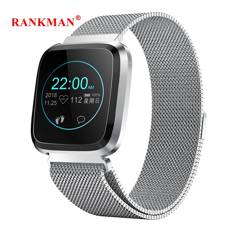 

Rankman Smart Watch IP68 Waterproof Bluetooth Bracelet Heart Rate Moniter Steps Fitness Tracker Sport Band for Men Women