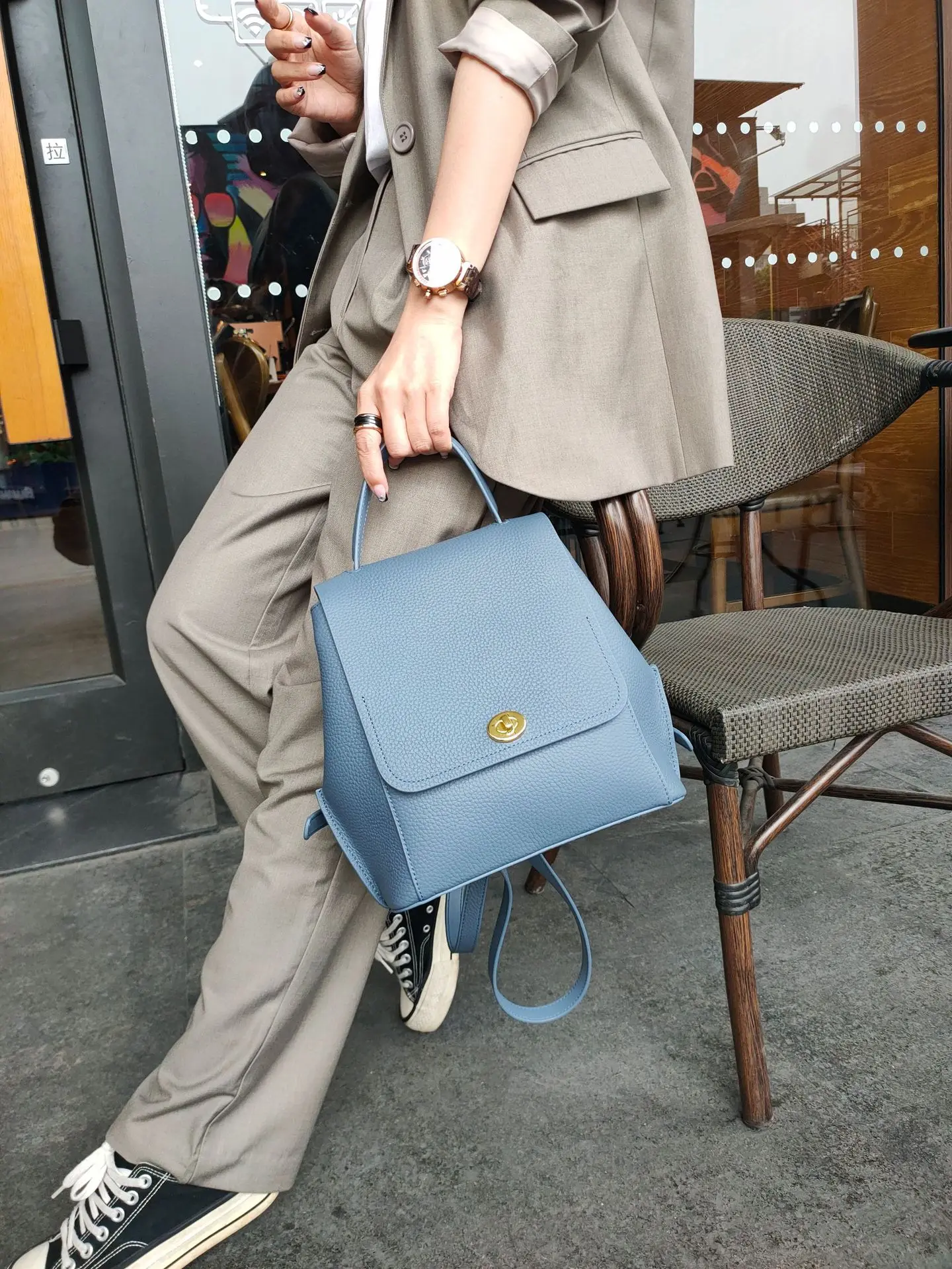 2026 Ins Vintage Women Backpack Cowhide Leather High Quality Female Shoulder Bag College Girl School Book Backpacks Daypack