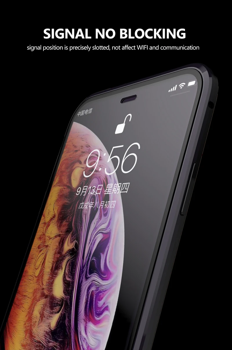 Магнитные поглощающие флип-Чехлы для iPhone 6 7 8 Plus X XR XS Max, задняя крышка для телефона, металлическое стекло для iPhone X XR XS Max, чехол
