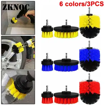 

3pcs Electric Scrubber Brush Cleaning Drill Kit Nylon Brushes Cordless Power Scrub for Bathroom Surfaces Tub Shower Tile Grout