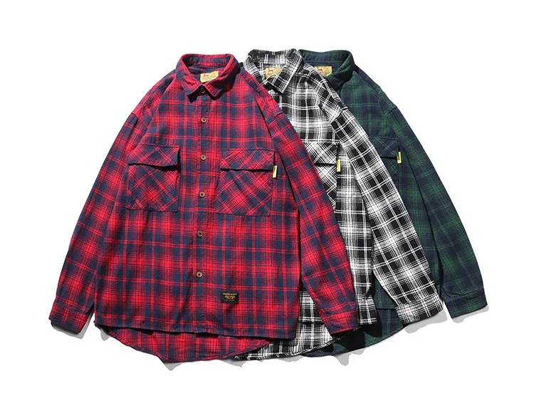 

Wu Airlines 2020 Spring New Style Loose-Fit Long-sleeved Shirt Men's Popular Brand Plaid Pure Cotton Teenager Casual Trend Shirt