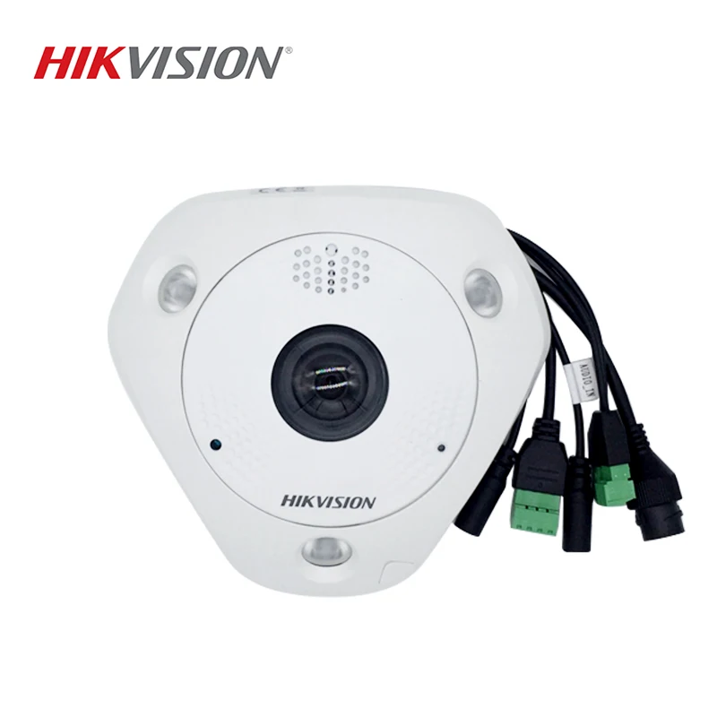 HIKVISION DS-2CD63C5F-IHVS Замена DS-2CD63C2F-IVS водонепроницаемый 12MP рыбий глаз ip-камера Встроенный микрофон динамик H.265 PoE