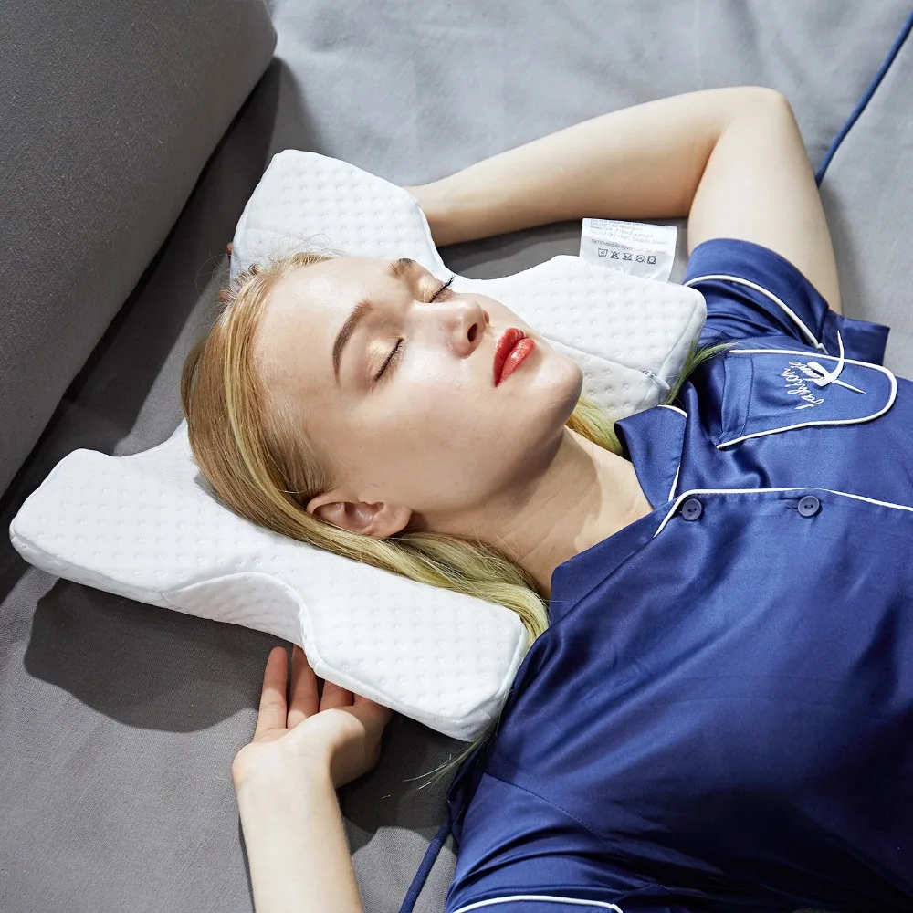 Ортопедическая подушка для шеи из мягкого латекса с эффектом памяти, забота о здоровье, защита шейного позвонка, эластичная подушка для кровати, ручная пеньковая подушка