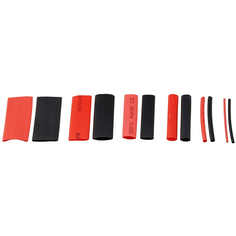 560pcs/set Black & Red 2: 1 Ratio Heat Shrink Tube Heat Shrink Tubing Assortment Durable Insulated Shrinkable Tube