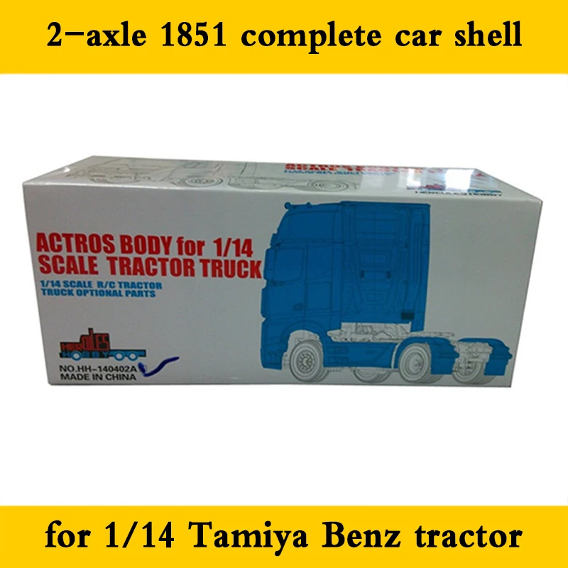 2 Axle 1851 Tractor Complete Car Shell for 1/14 Tamiya RC Truck Car Benz 1851 Diy