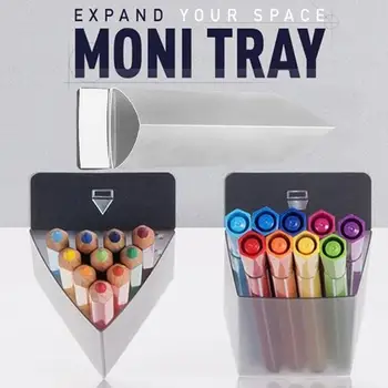 

Self-Adhesive Plastic Pen Bag Pen Case Pen Holders Economic Computer Monitors Stationery Desktop Convenient Office Diy Desk