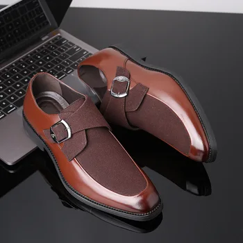 

Leather Men Formal Shoes Social High Quality Designer Elegant Classic Luxury Men Oxford Shoes