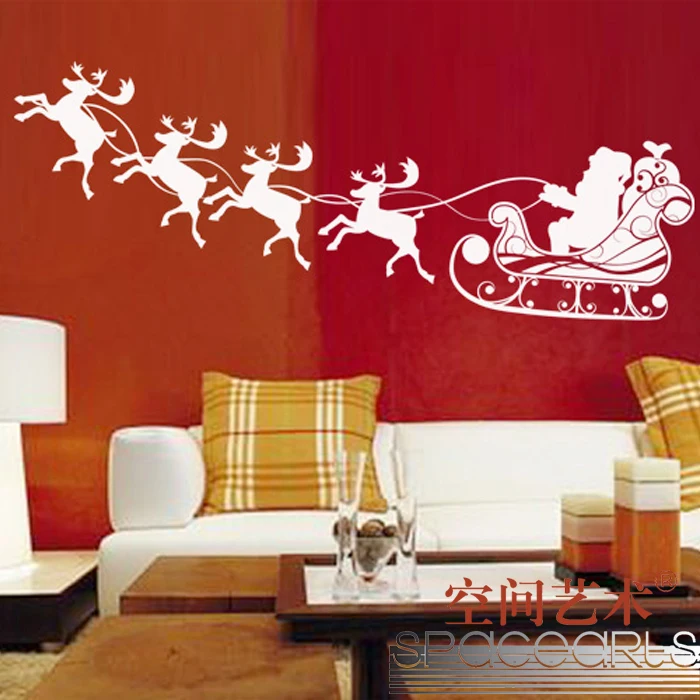 

Large Christmas Sticker X mas Decal Posters Vinyl Wall Decals Decor Mural Glass Shop Window Home Decoration