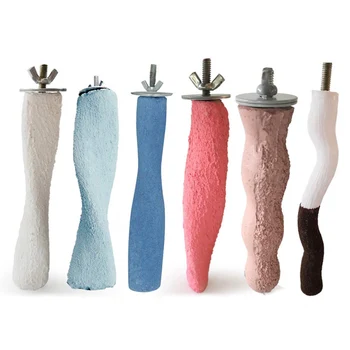 

Pet Bird Rough-surfaced Jumping Standing Stick Grinding Stone Parrot Cage Perches Funny Shapes stick bird Products