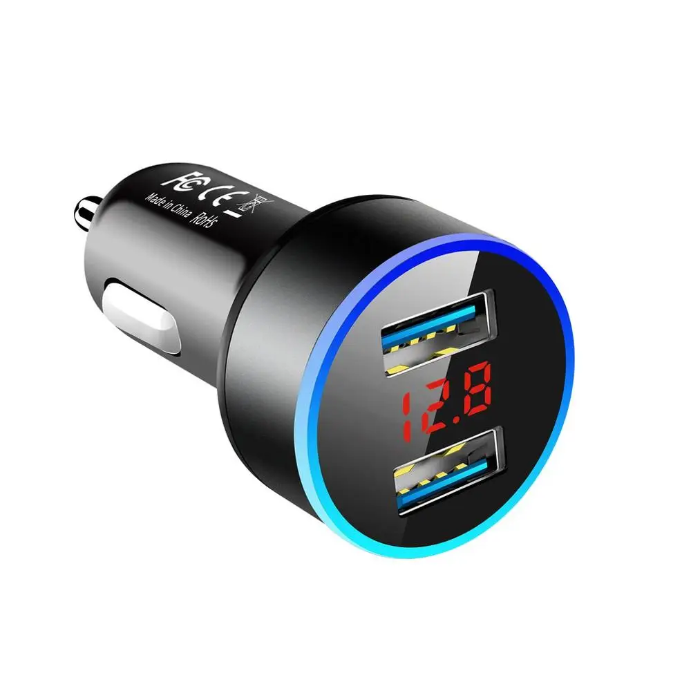 3.1A Dual USB Car Charger 2 Ports LED Display Universal Mobile Phone Vehicle Chargers Fast Charging Adapter |