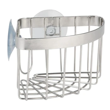 

304 Stainless Steel Shower Basket No Drilling Needed Organizer Holder Wall Mounted for Kitchen Bath Accessories Ship