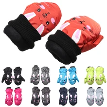 Crianças inverno quente luvas à prova de vento para crianças meninos meninas esqui ciclismo escalada luvas ao ar livre à prova dwaterproof água anti deslizamento luva de couro