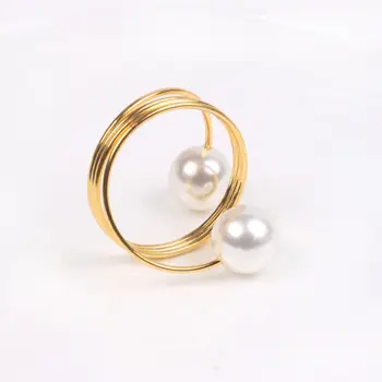 

Alloy Napkin Ring Holders Napkin Buckle Hoop For Home Wedding Holiday Party Dinner Table Decorations